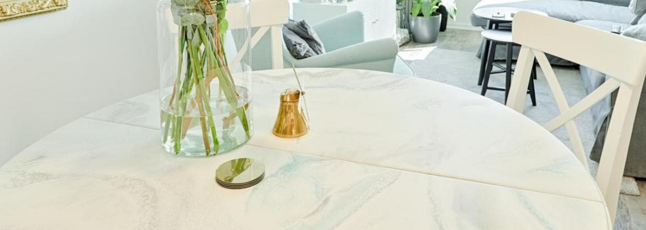 IKEA tafel met marmerlook: stap 1 & 2