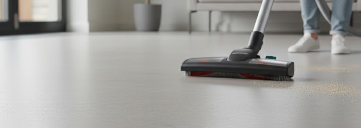 lavasteen gietvloer schoonmaken